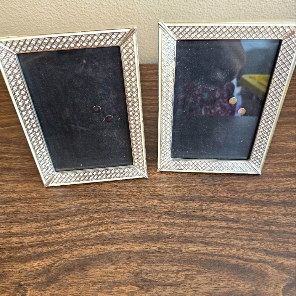 2 5 X 7 Rhinestone Silver Photo Frames